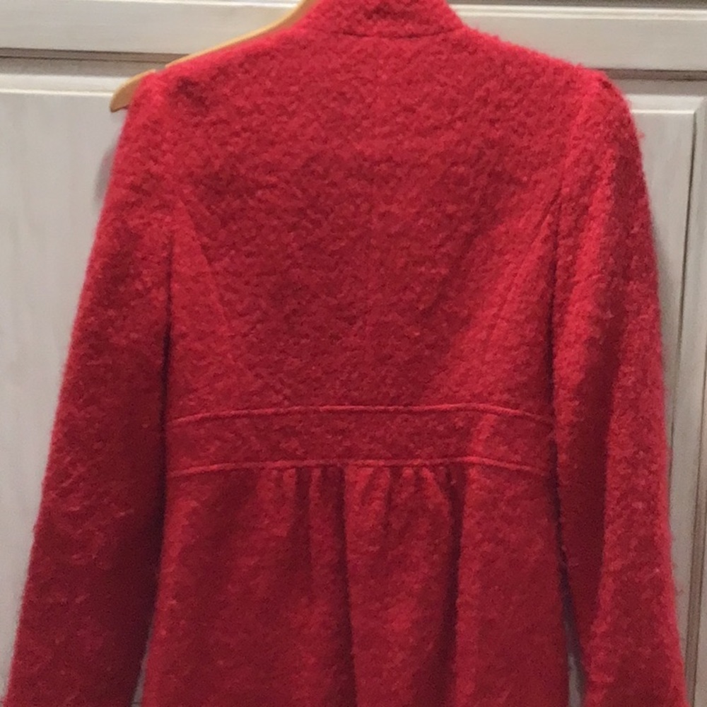 Beth Bowley Scarlet Textured Wool Mohair Silk Lined Peacoat Jacket $358 retail - Picture 8 of 11